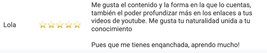 Testimonio de newsletter de Claudia María Ramírez