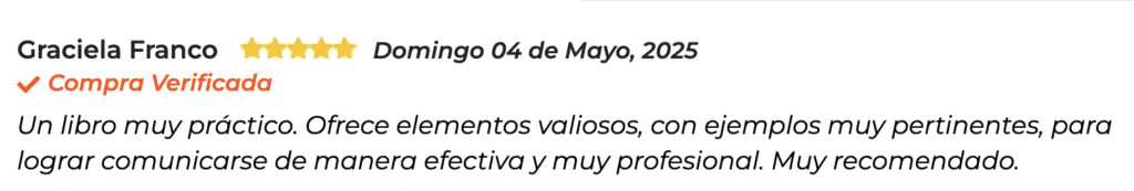 Testimonio de Comunica y triunfarás, libro de Claudia María Ramírez