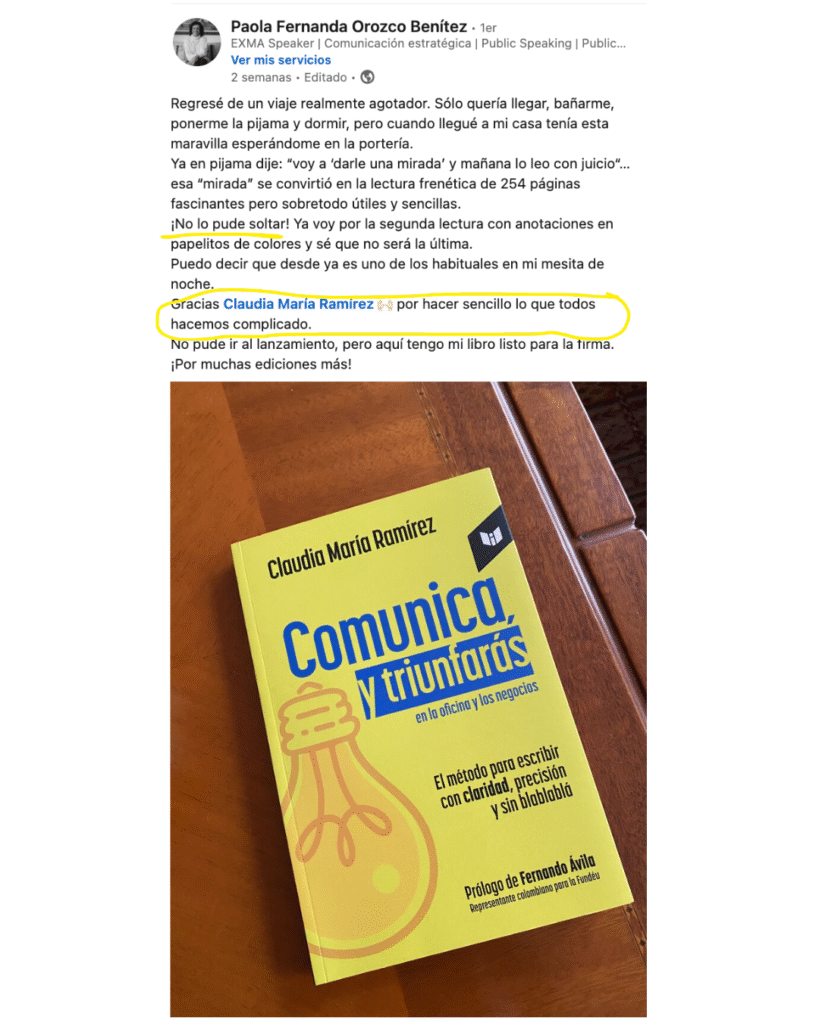 Comentario del libro Comunica, y triunfarás, de Claudia María Ramírez