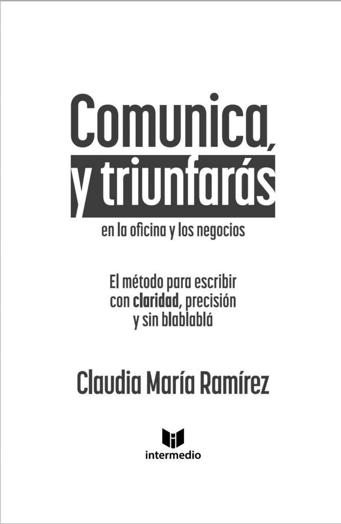 El libro para escribir mejor, Comunica, y triunfarás, portada